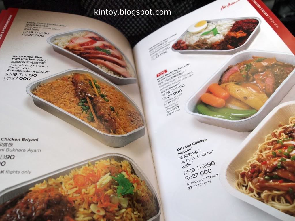 air asia menu