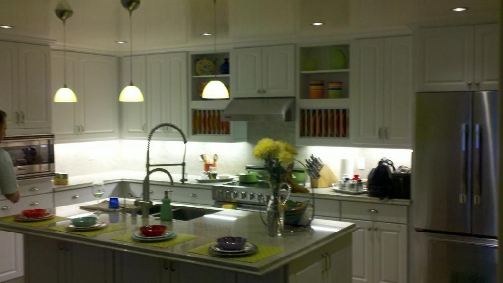 New remodeled kitchen expanded by removing dining room Remodeled kitchen happy style