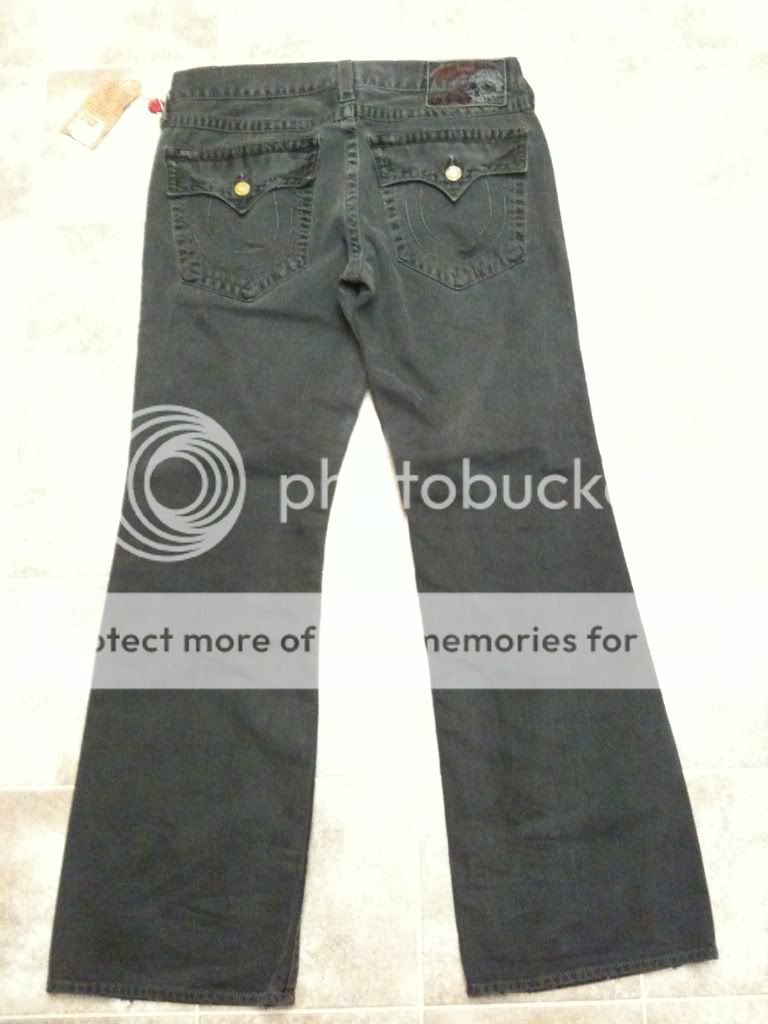 Rare True Religion Jeans 100% authentic Billy grey destroyed gray 34 
